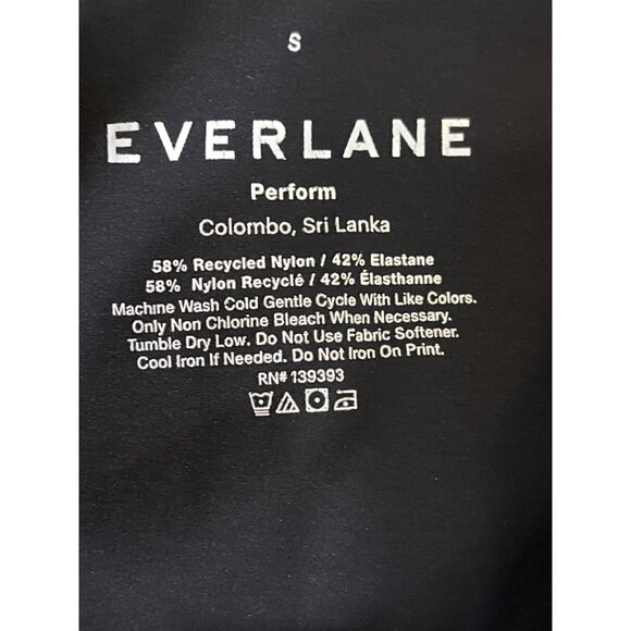 Everlane Perform Women’s Black Bike Shorts Small High Rise Active Gym Workout - Picture 2 of 12